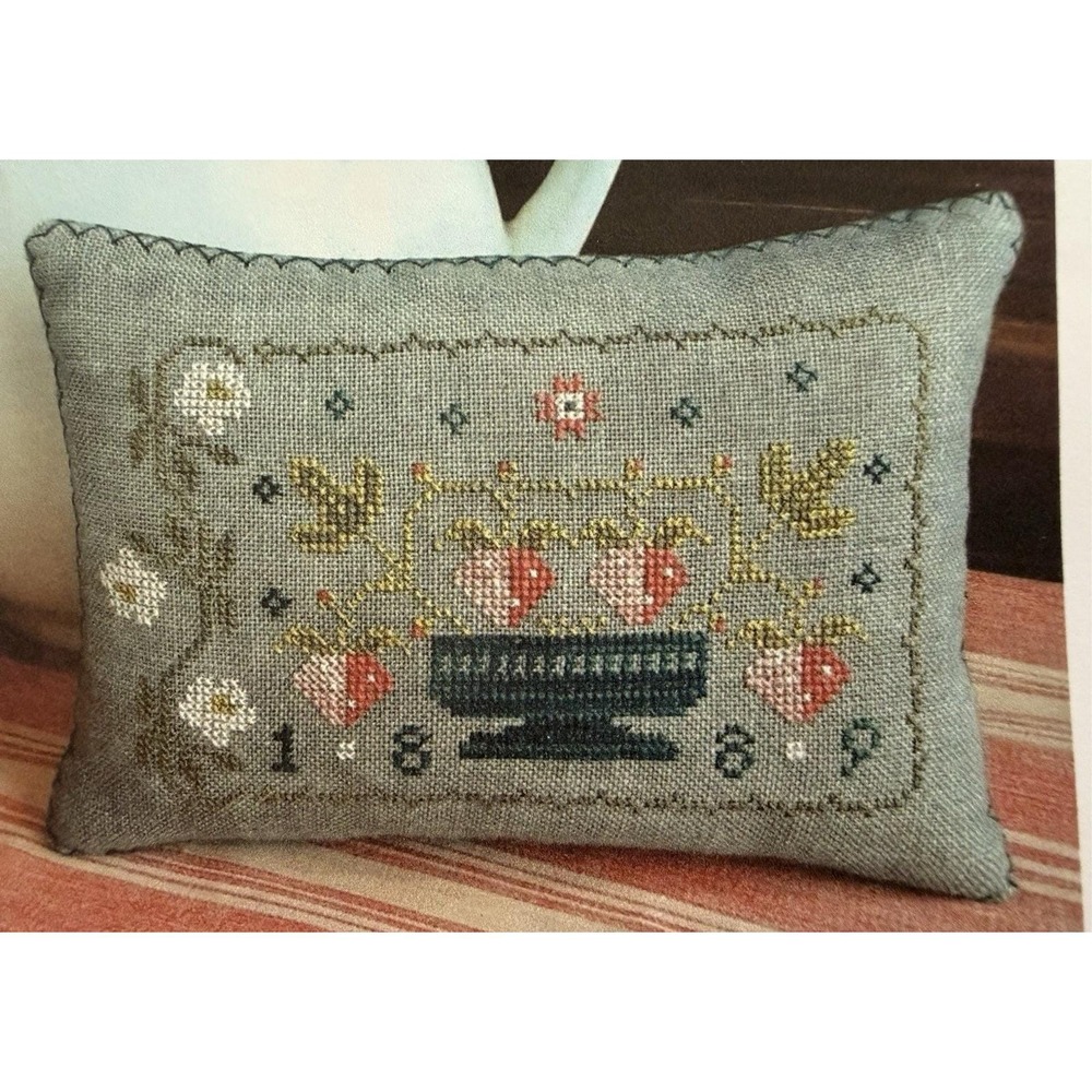 SUMMER BASKET Cross Stitch Pillow Kit By Threadwork Primitives